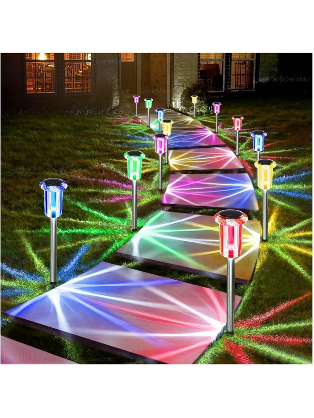 10 Pack Multi Solar Halloween Lights Outdoor Yard Waterproof Halloween Decor
